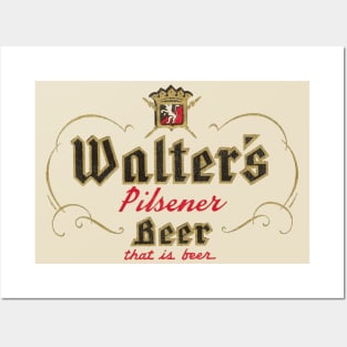 Walter's Pilsner Beer Retro Defunct Breweriana Posters and Art